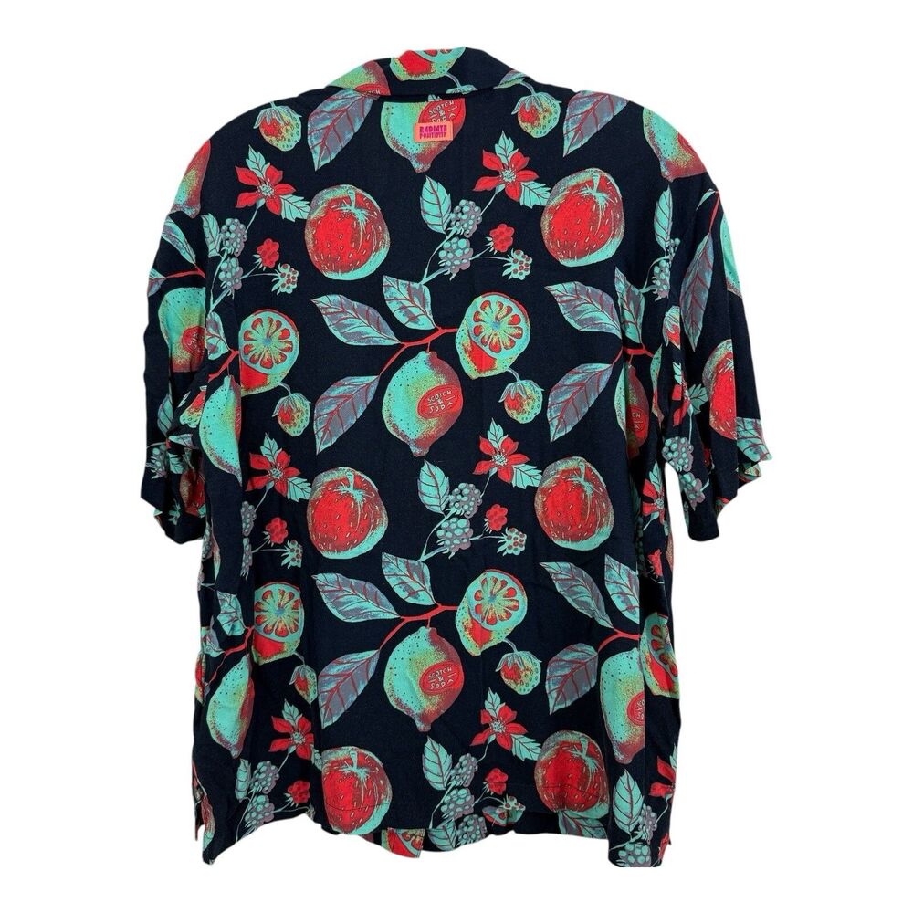 Scotch & Soda Camp Shirt Sz 36 Small Amsterdam Radiate Positivity Lemon Print - Picture 4 of 10